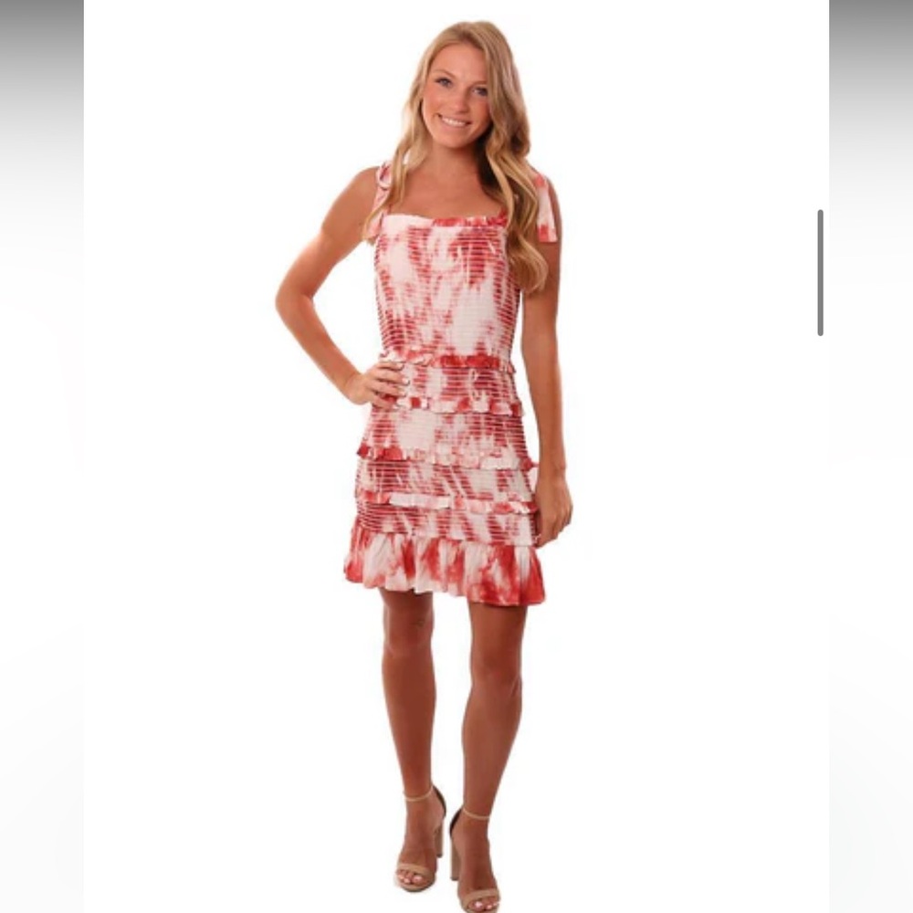 Storia Tie Dye Smocked Mini Tube Dress Size S Small